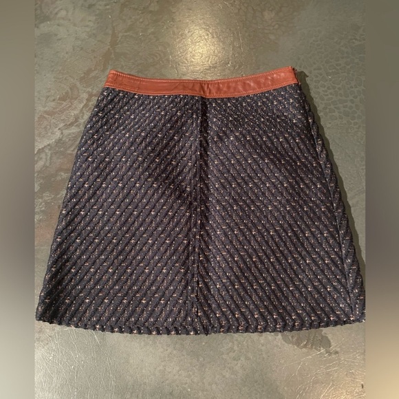 Theory Black and Brown A-Line Skirt